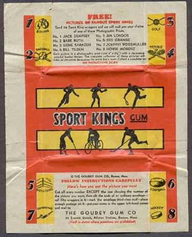 1933 Goudey Sport Kings